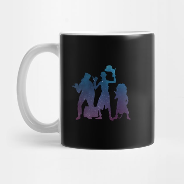 Hitchhiking Ghosts Silhouette Night Sky by FandomTrading